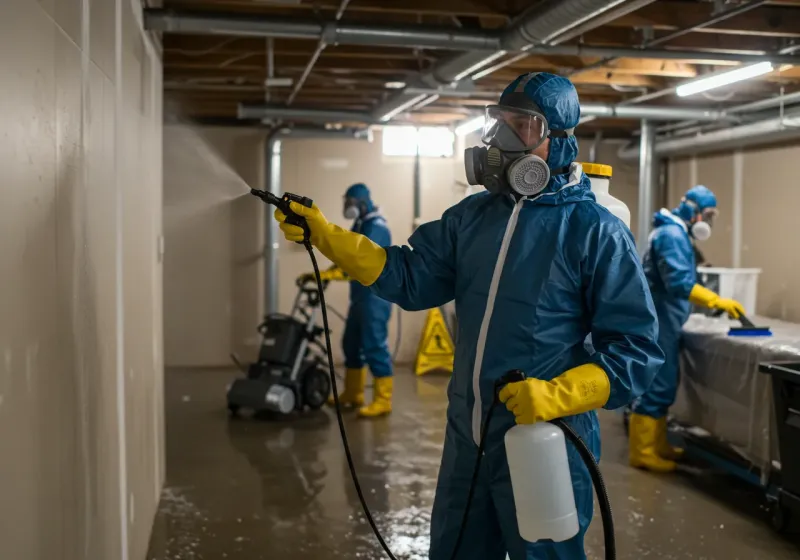 Basement Sanitization and Antimicrobial Treatment process in Sunrise Manor, NV