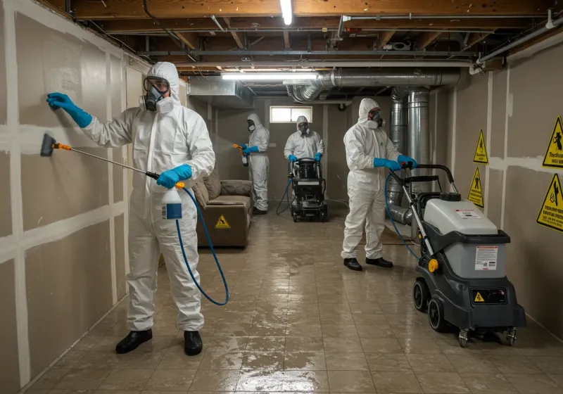 Basement Moisture Removal and Structural Drying process in Sunrise Manor, NV